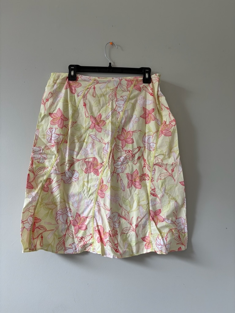 Apostrophe Floral A-Line Skirt in Yellow and Pink